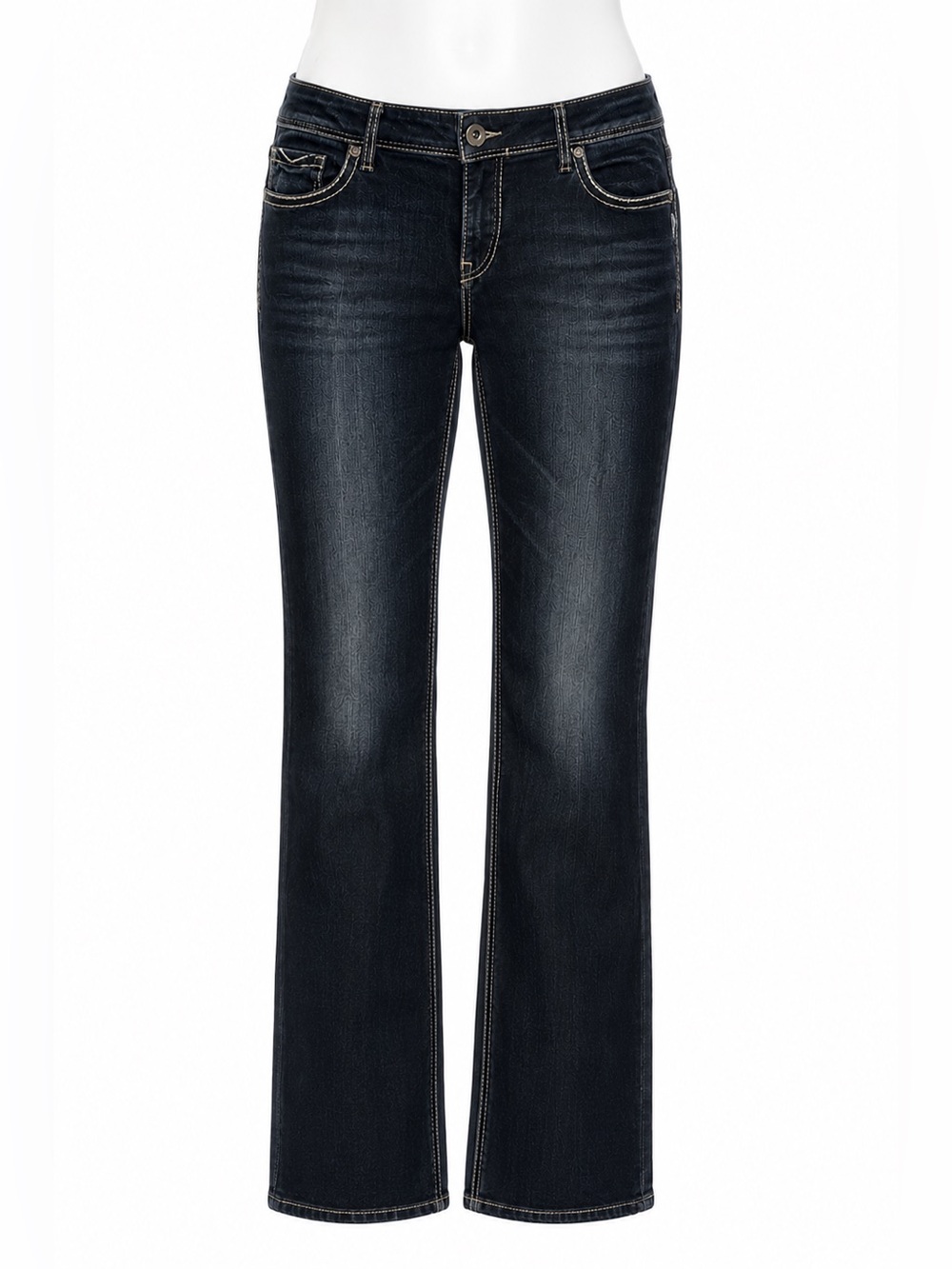 Size 22 Silver Jeans Women’s Aiko Mid Straight Fluid Denim Dark‎ Wash Jeans